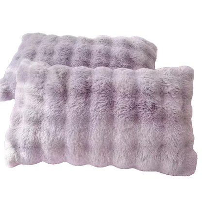 Plush Fur Pillowcases 48x74cm - Soft, Warm & Fluffy Set of 2